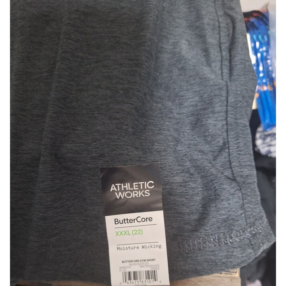 Athletic Works ButterCore Moisture Wick Shorts Black Women's XXL - Picture 2 of 5